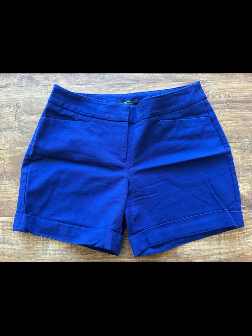 APT. 9 Women's Junior Girls Blue Casual Dress Shorts Bottom Cuffed Pockets Sz 6